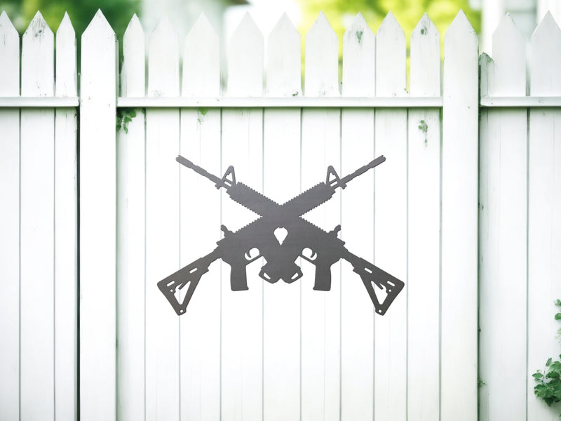 Crossed AR15 Guns