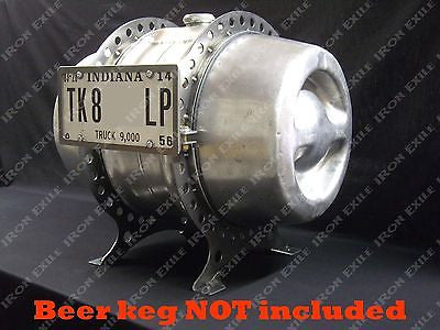 Beer Keg Gas Tank Mounting Brackets RAW STEEL NO LP