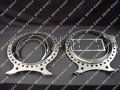 Beer Keg Gas Tank Mounting Brackets RAW STEEL NO LP