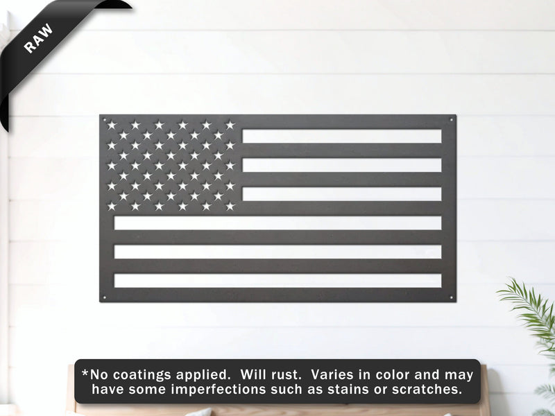 American Flag Metal Sign