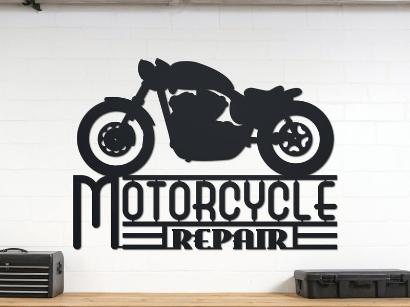 Motorcycle Wall Art, Metal Motorcycle Repair Shop Sign, Biker Gift, Motorcycle Decor