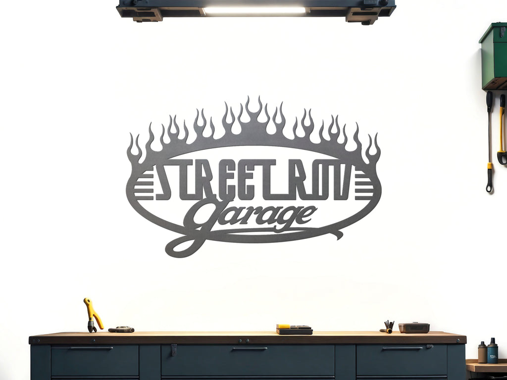 Street Rod Garage Flames